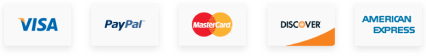 Accepted Payments: Visa, PayPal, Mastercard, Discover, American Express